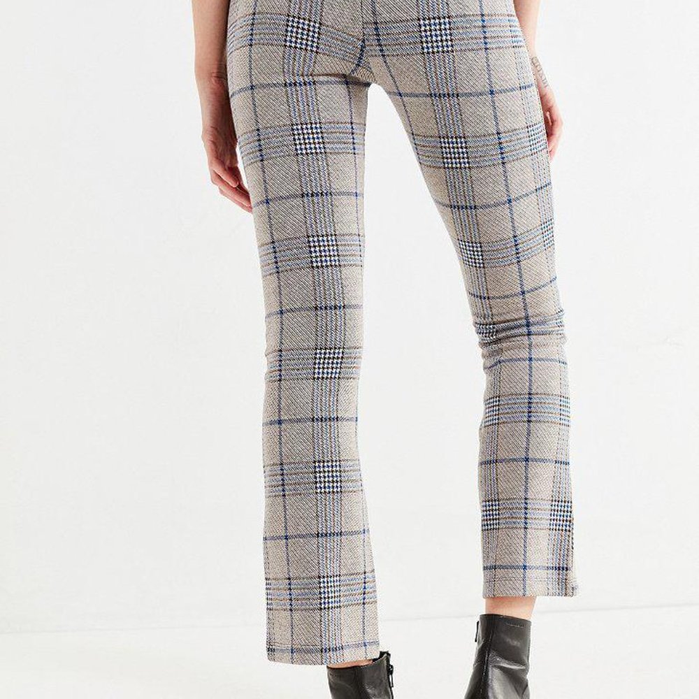 UO Casey Plaid Kick Flare Pant